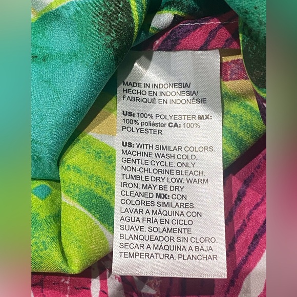 Chicos Colorful Jungle Tie-Front Tank Chicos size 0 - Picture 9 of 9